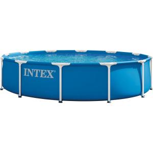 INTEX 28210EP 12Ft X 30In Metal Frame Above Ground Swimming Pool, Pool Only (Pump Not Included)