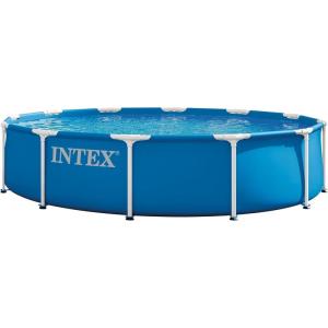 INTEX 28211EP 12Ft X 30In Metal Frame Above Ground Swimming Pool Set, Includes 530 GPH Cartridge Filter Pump, Puncture-Resistant Material, Rust Resistant, 1718 Gallon Capacity