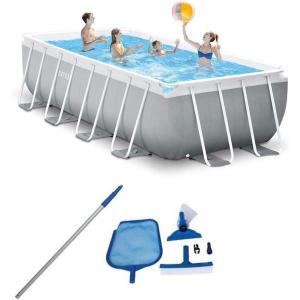 Intex 16ft x 3.5ft Above Ground Rectangular Frame Swimming Pool Set & Skimmer