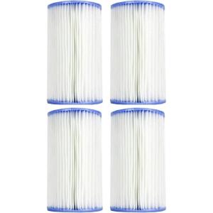 Intex Easy Set Swimming Pool Type A or C Filter Replacement Cartridges (4 Pack)