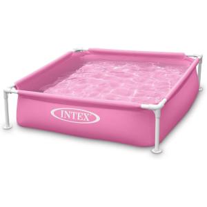 Intex Mini Frame Above Ground Swimming Pool Pink 48in X 48in X12in