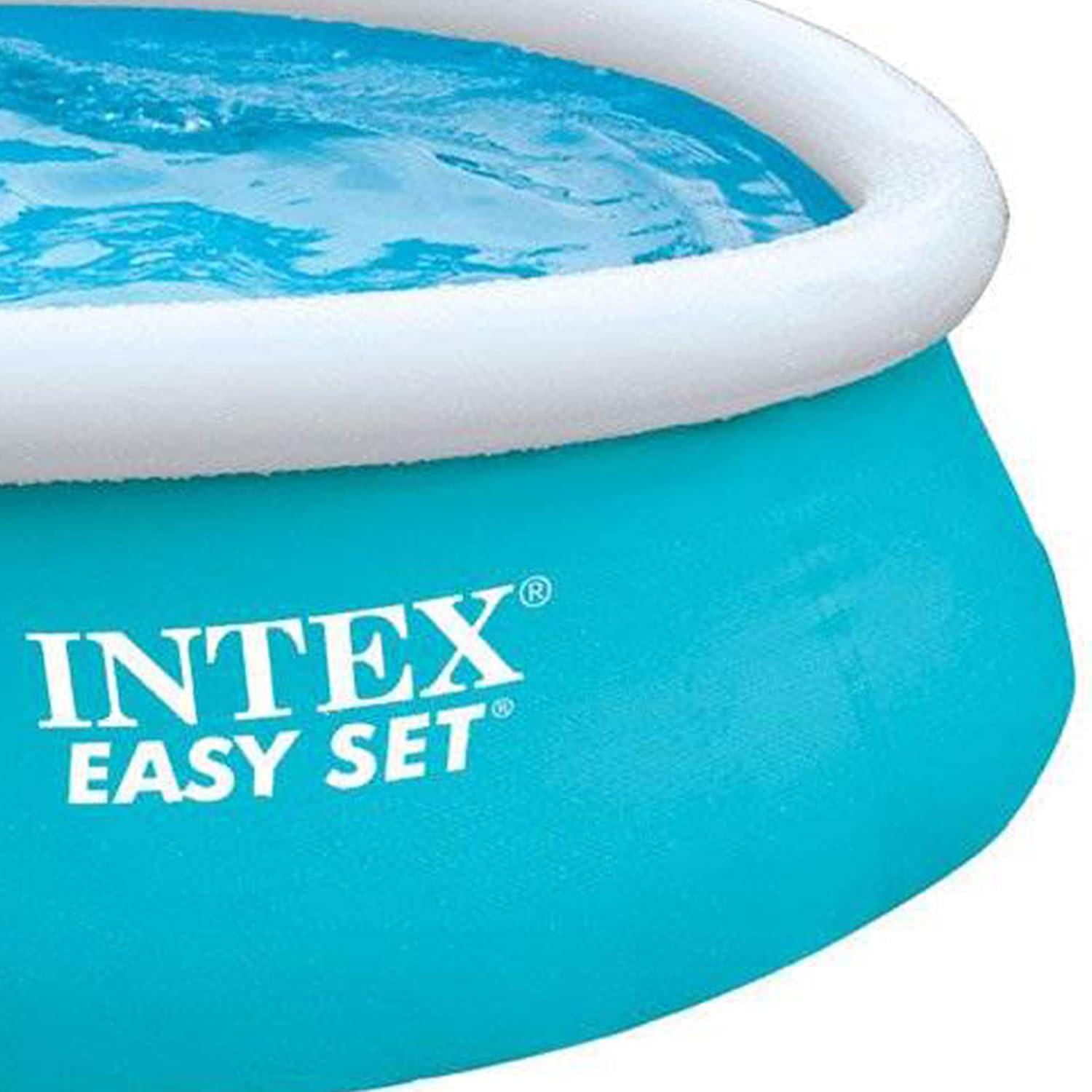 imageINTEX 28101EH Easy Set Inflatable Swimming Pool 6ft x 20in PunctureResistant Material Quick Inflation 232 Gallon Capacity 16in Water Depth1Pack