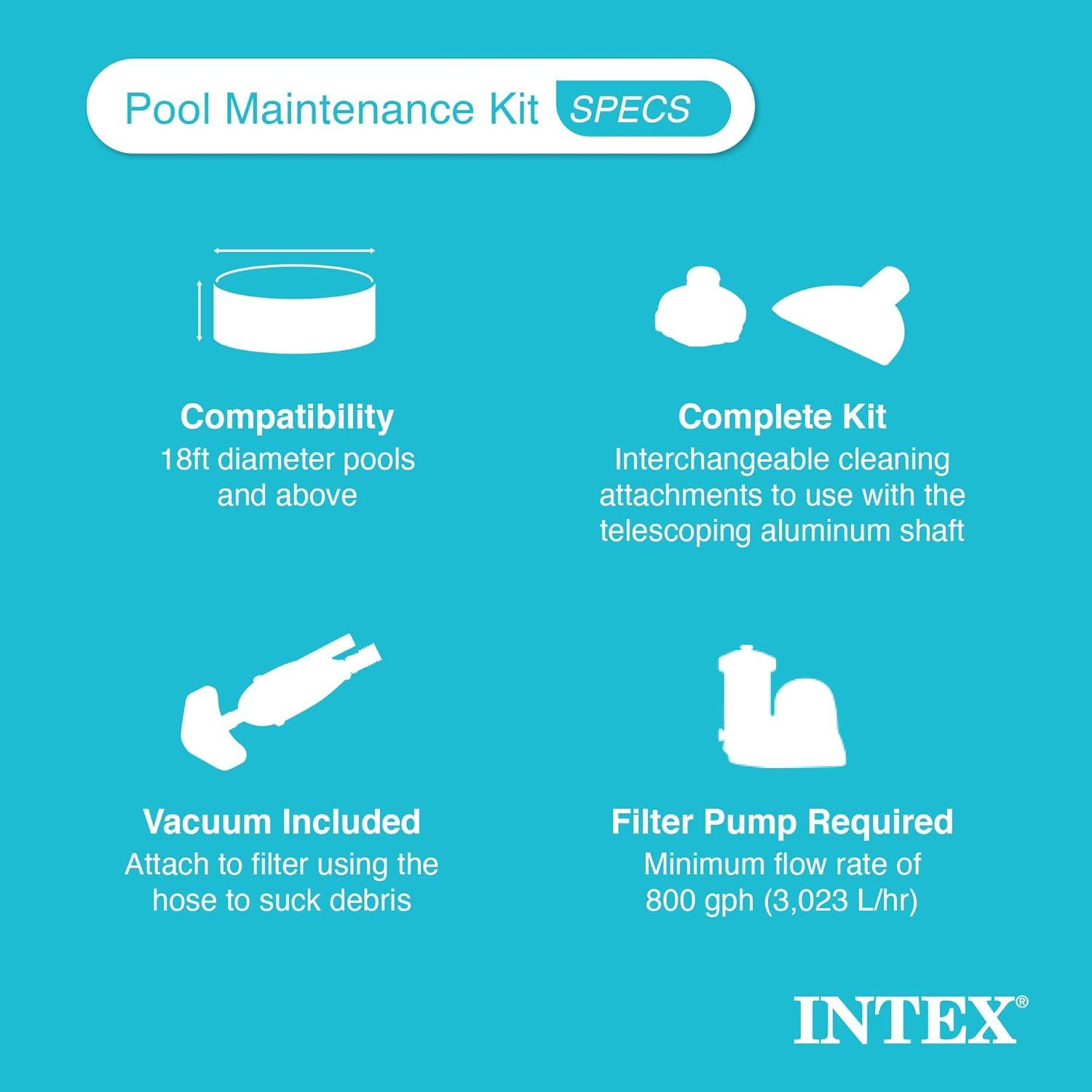 imageINTEX SX3000 Krystal Clear Sand Filter Pump for Above Ground Pools 3000 GPH Pump Flow Rate  Easy Installation  Deluxe Pool Maintenance Kit Included