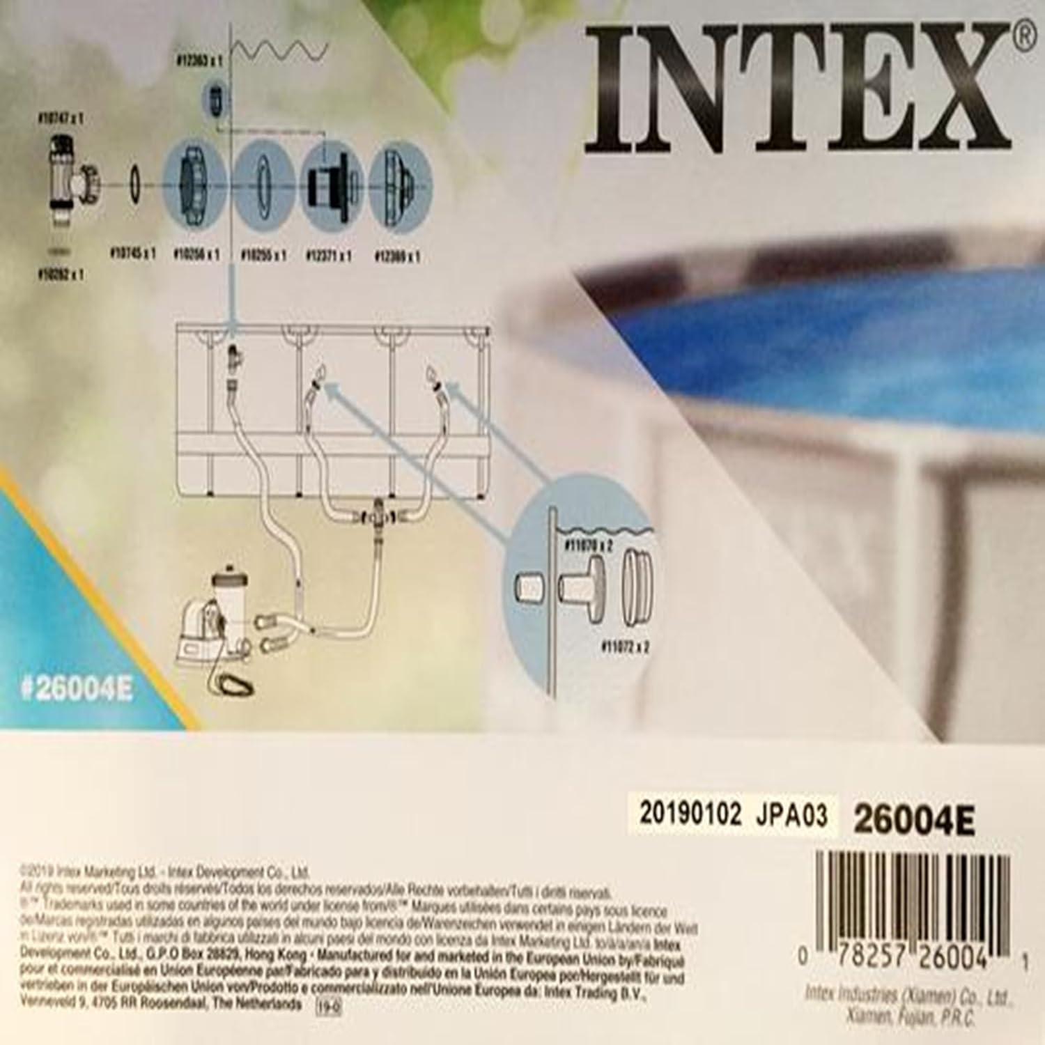 imageIntex 26004E Above Ground Swimming Pool Inlet Air Water Jet Replacement Part Kit Includes Plunger Valve Strainer Connector Strainer Grid etc
