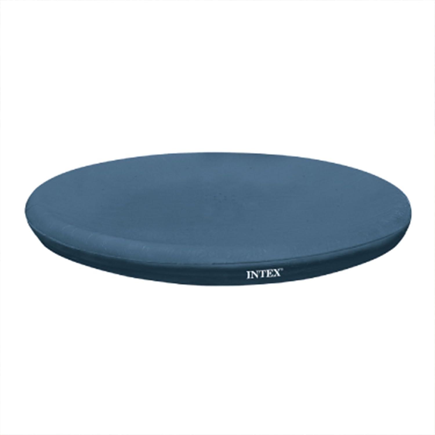imageIntex 28120EH Easy Set 10 Foot x 30 Inch Round Above Ground Inflatable Ring Top Swimming Pool Bundled with 28021E 10 Foot Vinyl Pool Debris Cover