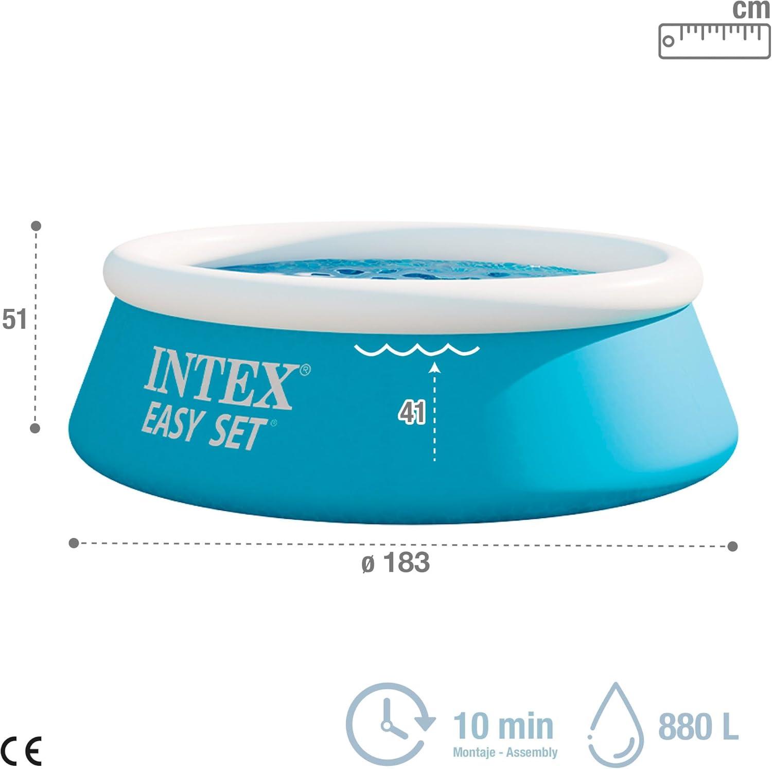 imageIntex 6ft x 20in Easy Set Swimming Pool 28101 Blue6 feet x 20 inch Easy Set Pool
