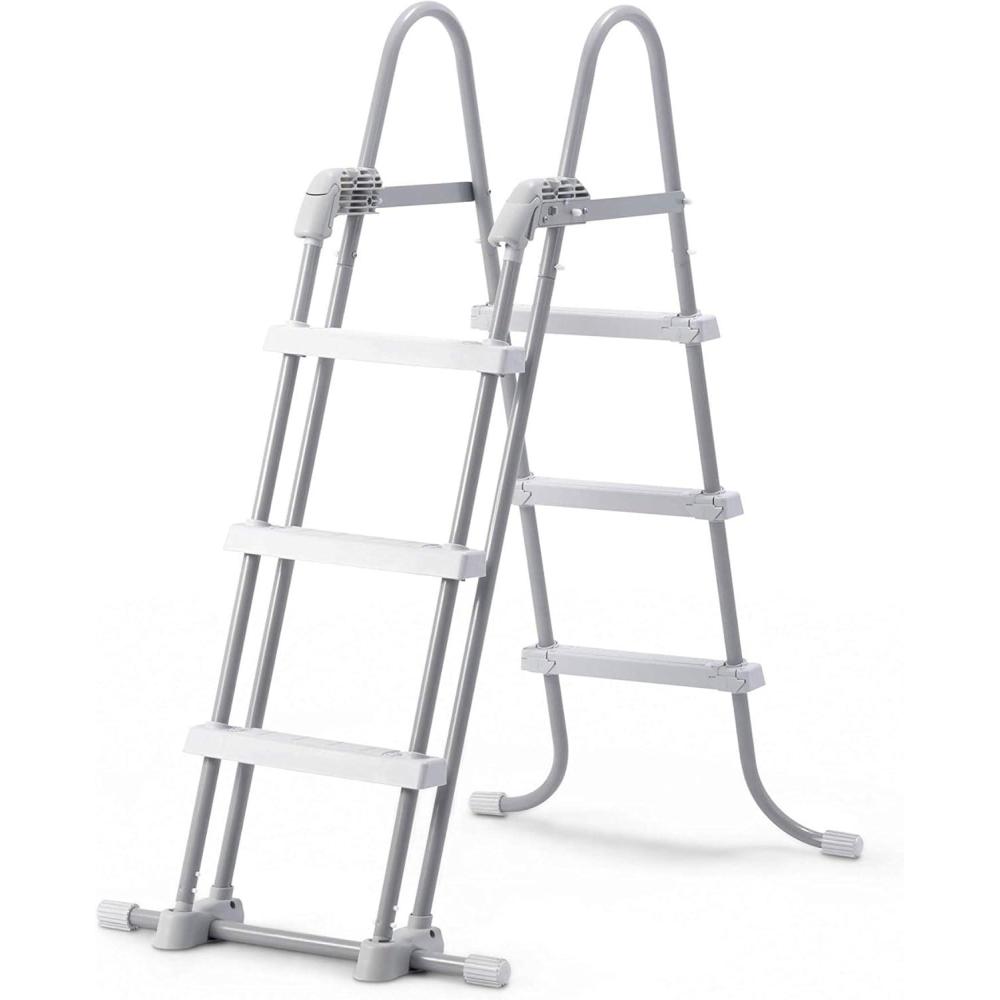 imageINTEX Deluxe Pool Ladder with Removable Steps for 36Inch and 42Inch Wall Height Above Ground Pools