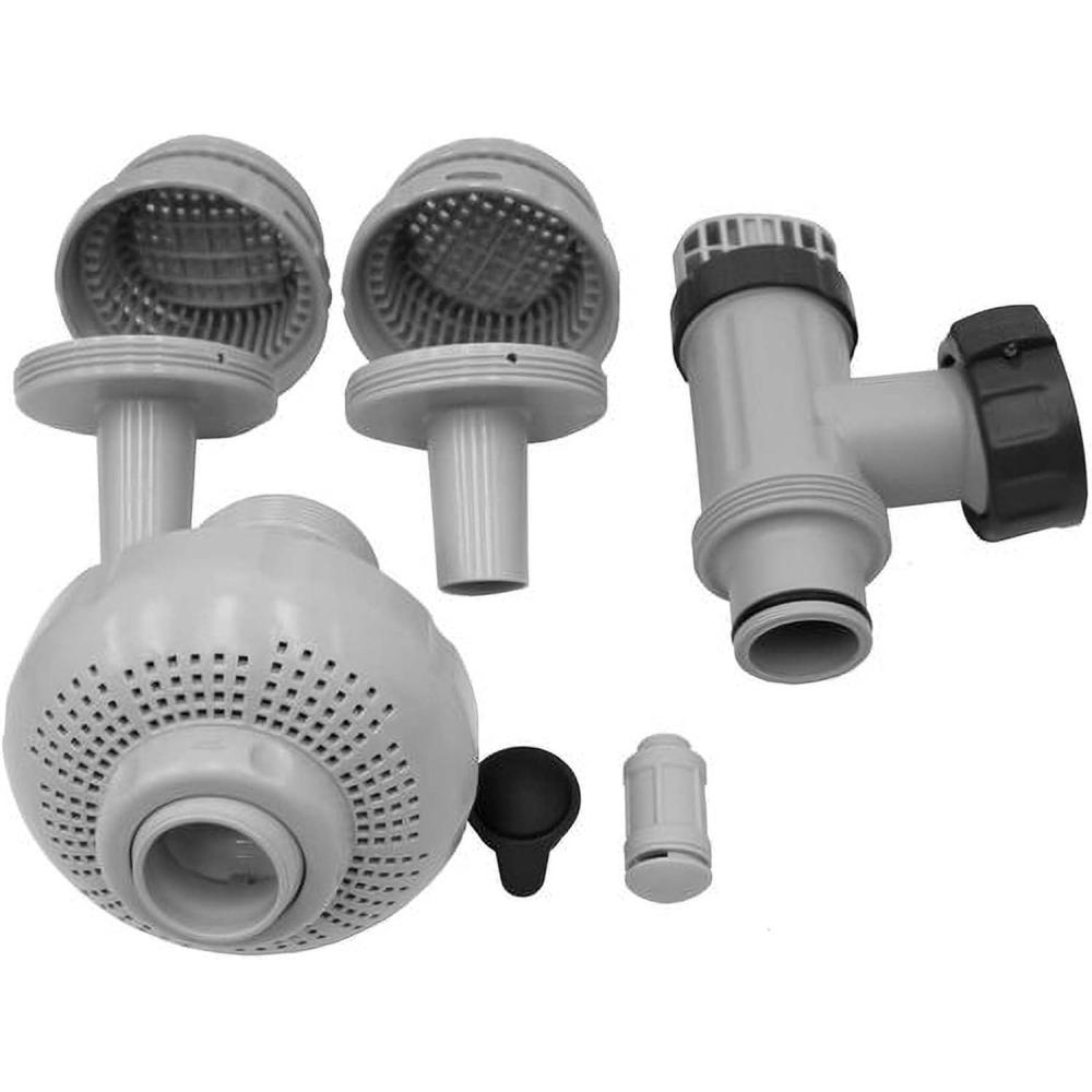 imageIntex 26004E Above Ground Swimming Pool Inlet Air Water Jet Replacement Part Kit Includes Plunger Valve Strainer Connector Strainer Grid etc
