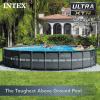 INTEX 26339EH Ultra XTR 24ft x 52in Above Ground Swimming Pool Set with Sand Filter Pump and Deluxe Automatic Vacuum Cleaner