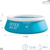 Intex 6ft x 20in Easy Set Swimming Pool #28101, Blue(6 feet x 20 inch Easy Set Pool)