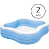 Intex 7.5ft x 7.5ft x 22in Swim Center Inflatable Above Ground Pool (2 Pack)(2 Pack)