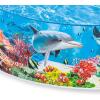 Intex Deep Sea Blue 8 Feet x 18 Inch SnapSet Instant Round Plastic Above Ground Swimming Kiddie Pool for Ages 3 Years and Up, Blue