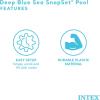 Intex Deep Sea Blue 8 Feet x 18 Inch SnapSet Instant Round Plastic Above Ground Swimming Kiddie Pool for Ages 3 Years and Up, Blue