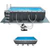 INTEX 26355EH Ultra XTR 18ft x 9ft x 52in Above Ground Swimming Pool Set with Sand Filter Pump and Solar Pool Cover