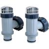 Intex Above Ground Plunger Valves with Gaskets & Nuts Replacement Part (2 Pack)