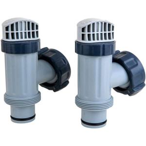 Intex Above Ground Plunger Valves with Gaskets & Nuts Replacement Part (2 Pack)