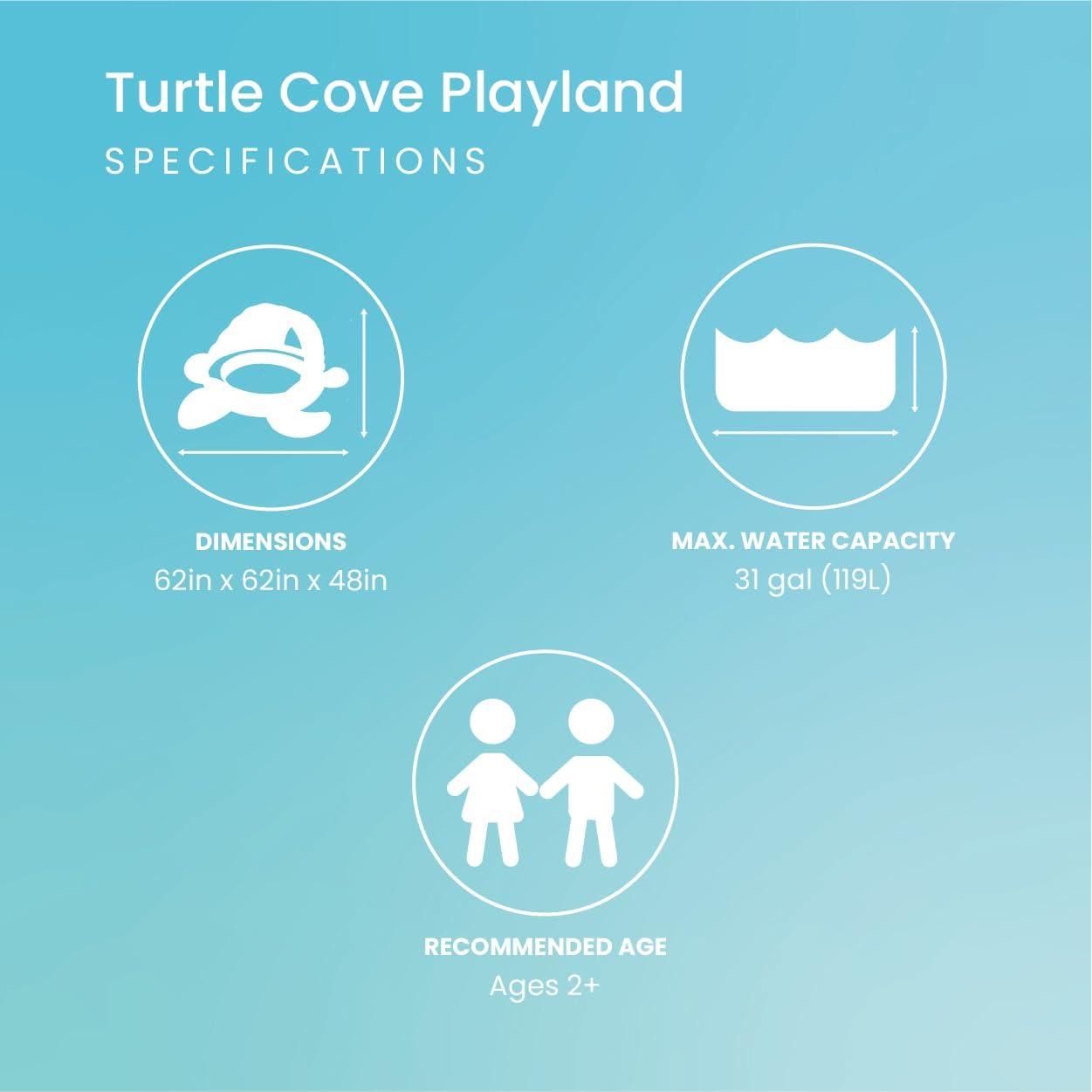 imageINTEX 57128MW Shark Play Center Inflatable Kiddie Pool 615in x 51in x 33in Ages 2Blue