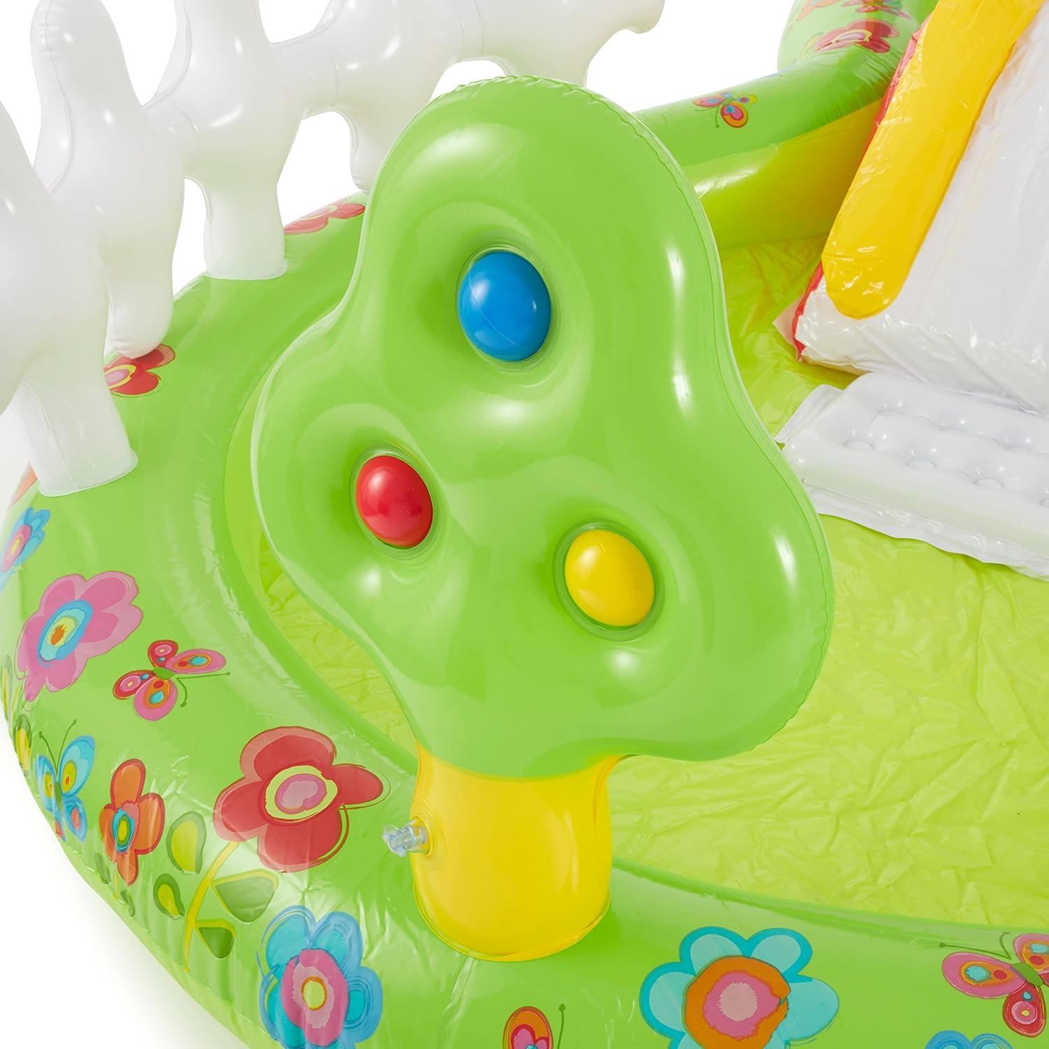 imageINTEX 57128MW Shark Play Center Inflatable Kiddie Pool 615in x 51in x 33in Ages 2Multicolor