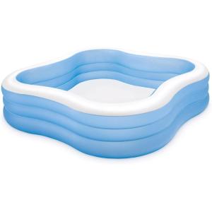 INTEX 57495EP Beach Wave Inflatable Swim Center Pool: 357 Gallon Capacity – 90″ x 90″ x 22″ – Color May Vary(8″)