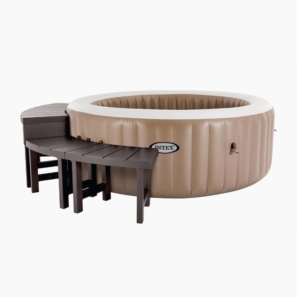 imageIntex Set of 4 PureSpa Benches 2 Medium and 2 Tall Bench Accessories Compatible with Inflatable Hot Tub 4 Person Spas Bench Accessories Only