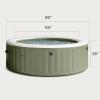 INTEX 28427EG PureSpa Bubble Massage Spa Set Outdoor Inflatable Portable Hot Tub, Includes Energy Efficient Spa Cover, Saltwater System Ready, 6 Person, 85in x 28in(6 Person)