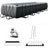 INTEX 26357MZ 20ft x 10ft x 52in Ultra XTR Deluxe Rectangular Above Ground Swimming Pool Set, Includes 1500 GPH Sand Filter Pump, SuperTough Puncture Resistant, Rust Resistant, Easy to Assemble(20′ x 10′ x 52″)