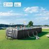 INTEX 26357MZ 20ft x 10ft x 52in Ultra XTR Deluxe Rectangular Above Ground Swimming Pool Set, Includes 1500 GPH Sand Filter Pump, SuperTough Puncture Resistant, Rust Resistant, Easy to Assemble(20′ x 10′ x 52″)