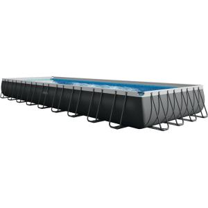 INTEX 26357MZ 20ft x 10ft x 52in Ultra XTR Deluxe Rectangular Above Ground Swimming Pool Set, Includes 1500 GPH Sand Filter Pump, SuperTough Puncture Resistant, Rust Resistant, Easy to Assemble(36′ x 18′ x 52″)