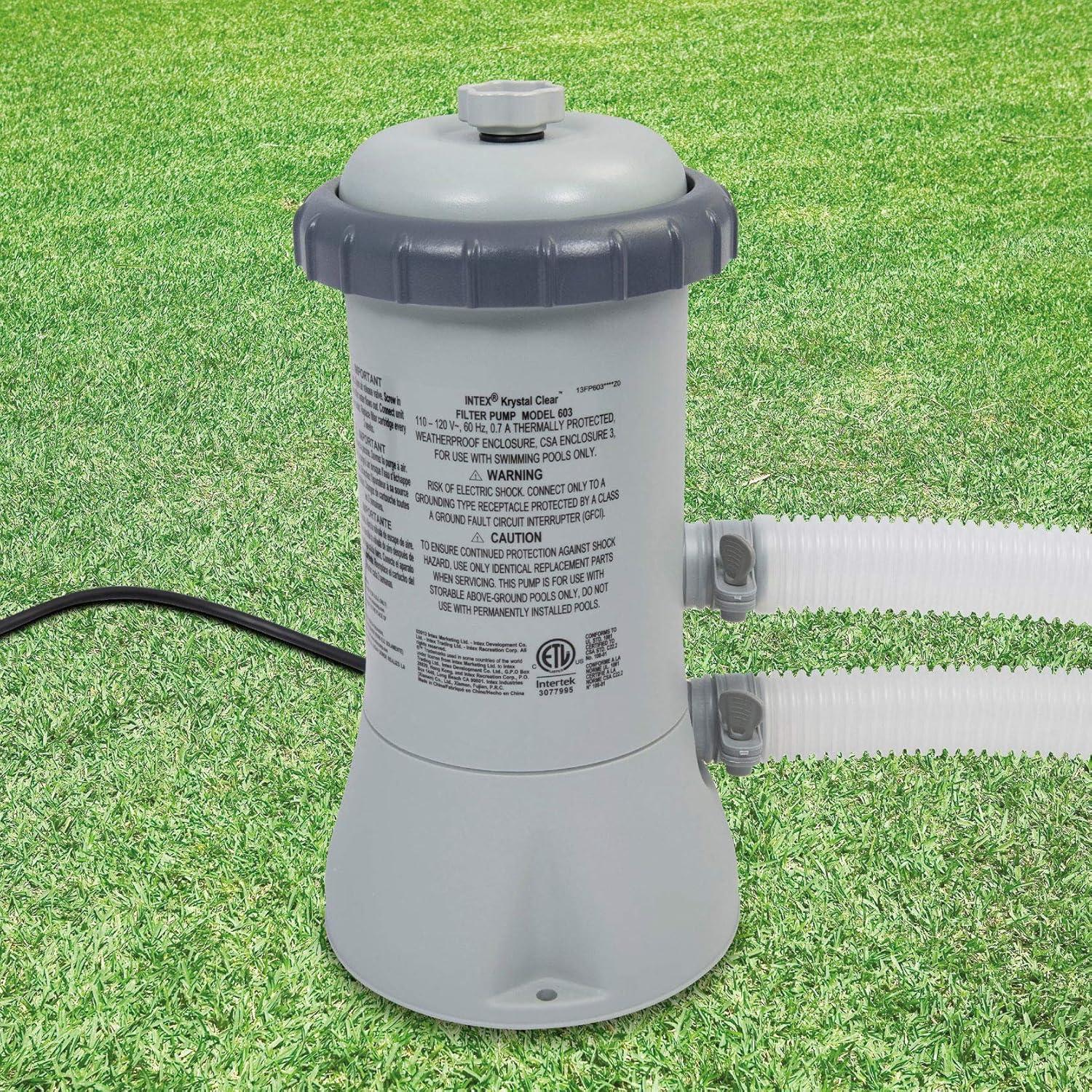imageIntex 12Ft x 30In Swimming Pool 530 GPH Pool Cartridge Filter Pump
