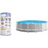 Intex 26725EH 15ft x 15ft x 48in Outdoor Above Ground Swimming Pool Set with Cover, Ladder, Filter Pump and 6 Replacement Filter Cartridges