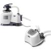 Intex 2800 Gallon Per Hour Pool Filter Sand Pump with Built In Automatic Timer and Krystal Clear Saltwater System Swimming Pool Chlorinator