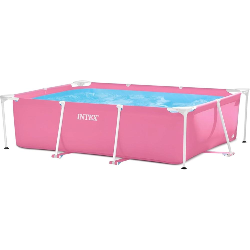 imageINTEX AboveGround Swimming Pool Rectangular Frame 85ft x 53ft x 26in Outdoor Backyard Pool  Quick and Easy Set Up  for Ages 6 and Up Pink7 x 5 x 23