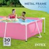 INTEX Above-Ground Swimming Pool, Rectangular Frame 8.5ft x 5.3ft x 26in Outdoor Backyard Pool – Quick and Easy Set Up – for Ages 6 and Up, Pink(7′ x 5′ x 23″)