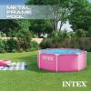 INTEX Above-Ground Swimming Pool, Rectangular Frame 8.5ft x 5.3ft x 26in Outdoor Backyard Pool – Quick and Easy Set Up – for Ages 6 and Up, Pink(8′ x 30″)