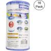 Intex Swimming Pool Easy Set Type A Replacement Filter Pump Cartridge (16 Pack)(16)