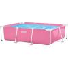 INTEX Above-Ground Swimming Pool, Rectangular Frame 8.5ft x 5.3ft x 26in Outdoor Backyard Pool – Quick and Easy Set Up – for Ages 6 and Up, Pink(7′ x 5′ x 23″)