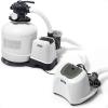 Intex 3000 GPH Sand Filter Pump with Built-In Timer and Krystal Clear Saltwater System Maintenance Set for Above Ground Outdoor Swimming Pools