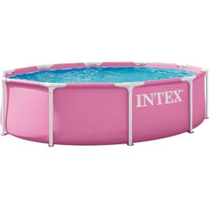 INTEX Above-Ground Swimming Pool, Rectangular Frame 8.5ft x 5.3ft x 26in Outdoor Backyard Pool – Quick and Easy Set Up – for Ages 6 and Up, Pink(10′ x 30″)