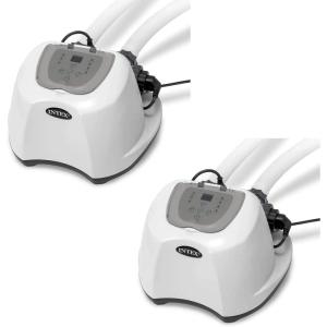Intex Krystal Clear Saltwater System for Above Ground Swimming Pools, Replaces Chlorine with Safe Salt, (Filter Pump Required), 2 Pack