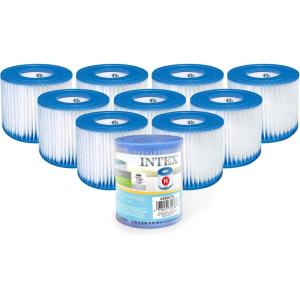 Intex Type H Easy Set Filter Cartridge Replacement for Swimming Pools (10 Pack)