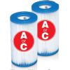 Intex Easy Set Swimming Pool Type A or C Filter Replacement Cartridges (6 Pack)
