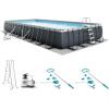 INTEX 26373EH Ultra XTR 32ft x 16ft x 52in Above Ground Swimming Pool Set with Sand Filter Pump and Deluxe Maintenance Cleaning Kit (2-Pack)