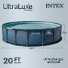 INTEX 28825EH 16ft X 52in UltraLuxe Premium Swimming Pool Set with Dual Sand Filter Pump and Saltwater System, Pool Ladder, Skimmer, Pool Tray, Pool Cover, Water Analyzer, T-Joint LED Solar Light(20′ x 52″)