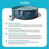INTEX 28825EH 16ft X 52in UltraLuxe Premium Swimming Pool Set with Dual Sand Filter Pump and Saltwater System, Pool Ladder, Skimmer, Pool Tray, Pool Cover, Water Analyzer, T-Joint LED Solar Light(16′ x 52″)