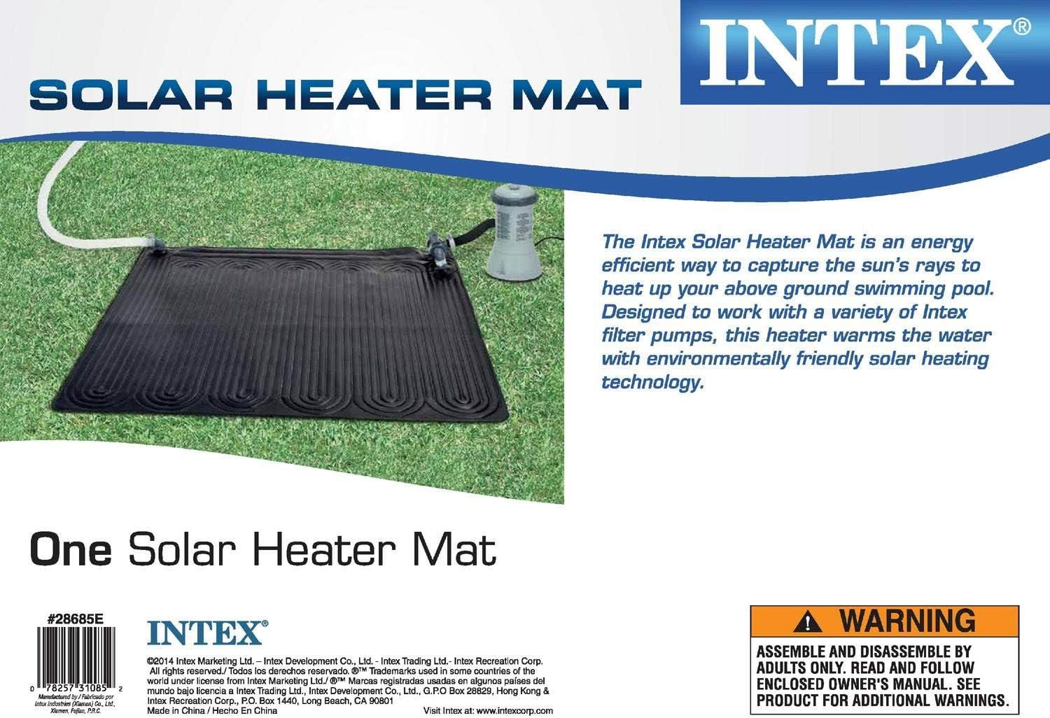 imageIntex 28685E Above Ground Swimming Pool Water Heater Solar Mat Black 6 Pack