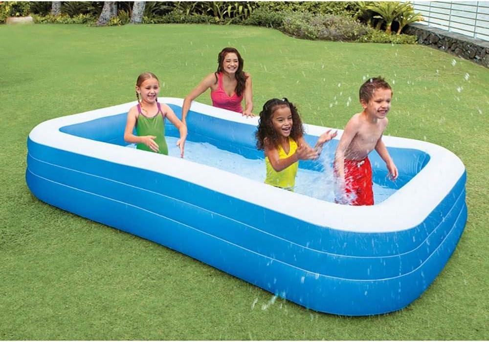 imageIntex 58484EP Swim Center Inflatable Family Pool 277 Gallon Capacity 120 x 72 x 22 Blue 2 Pack