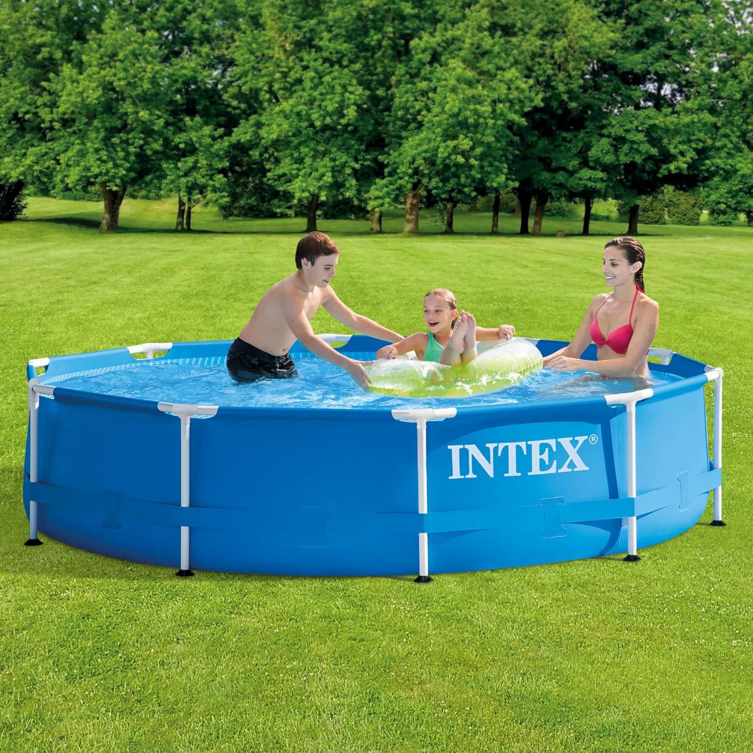 imageIntex Pool Kit w Intex 10 x 25Ft Pool Set w Filter Pump w 10Ft Pool Cover
