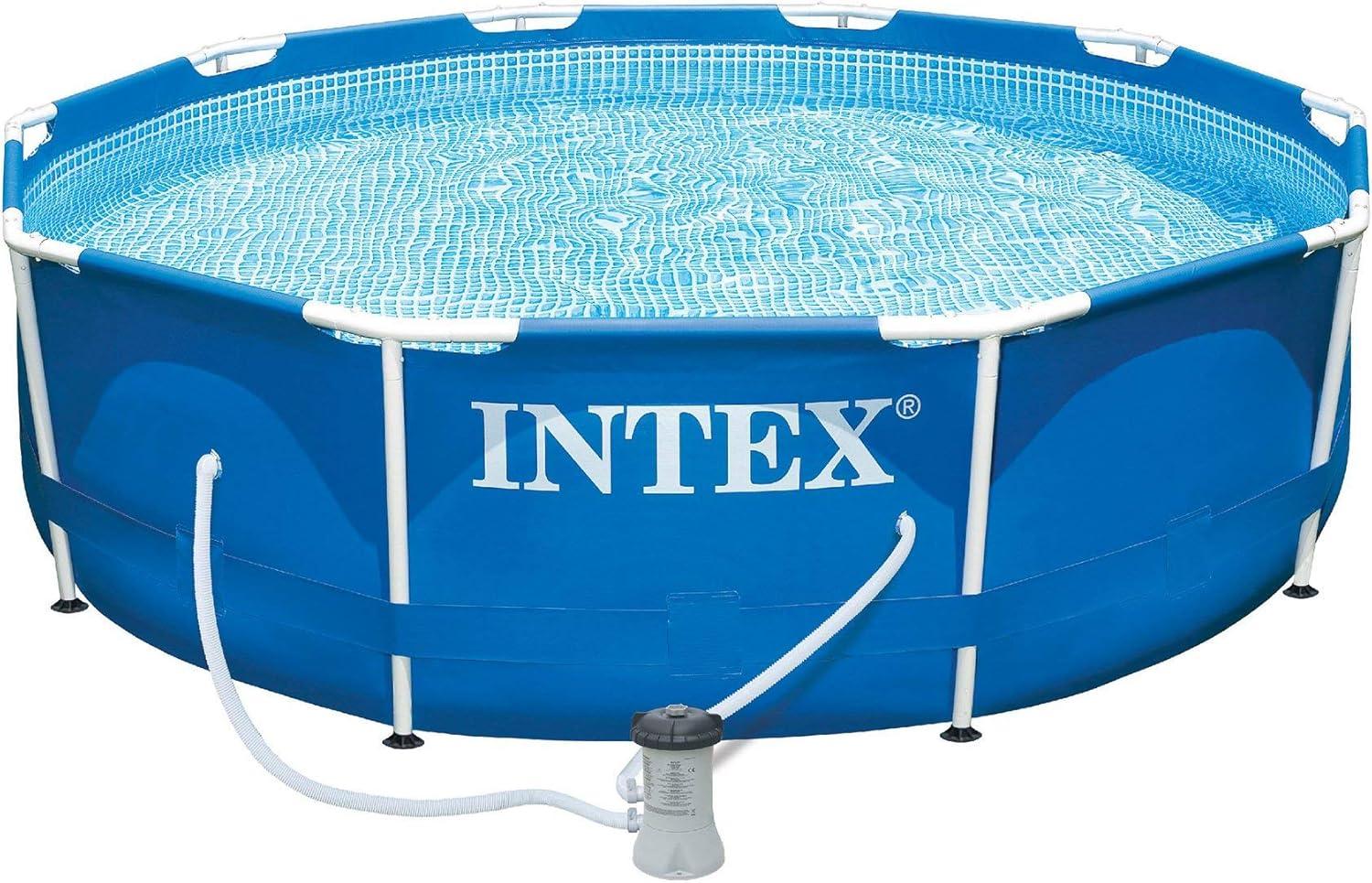 imageIntex Pool Kit w Intex 10 x 25Ft Pool Set w Filter Pump w 10Ft Pool Cover