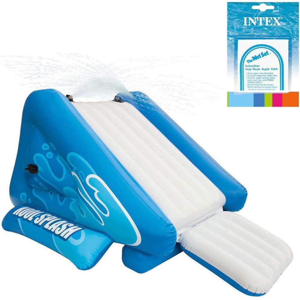 imageIntex Kool Splash Durable Inflatable Play Center Swimming Pool Water Slide Accessory with Adhesive Repair Patch Kit Age 6 and Up 58849EP