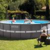 Intex 18ft X 52in Ultra Frame Pool Set with Sand Filter Pump, Ladder, Ground Cloth & Pool Cover